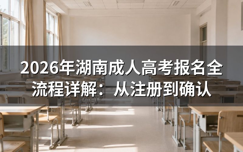 2026年湖南成考报名时间节点