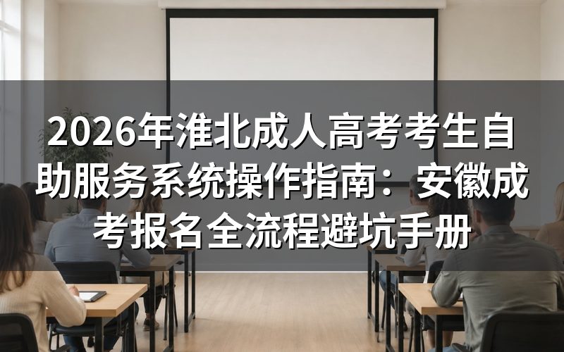2026年淮北成人高考考生自助服务系统核心政策解读