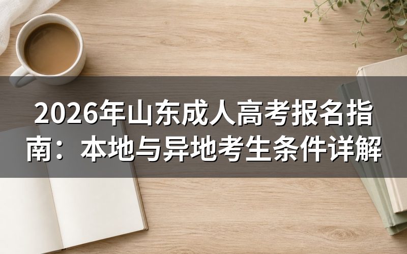 2026年山东成人高考报名流程