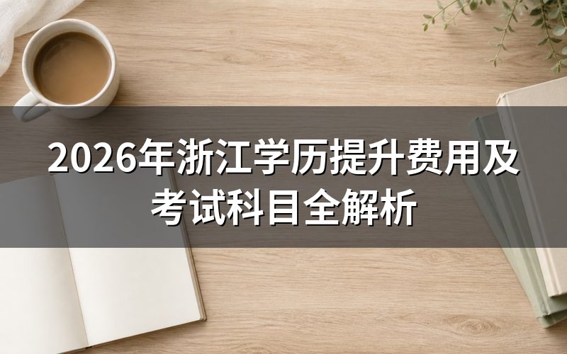 浙江学历提升报名费用标准