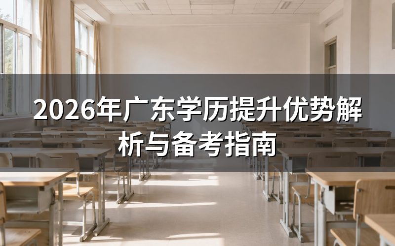 广东学历提升核心优势