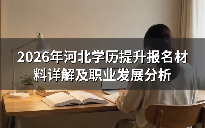 2026年河北学历提升报名材料