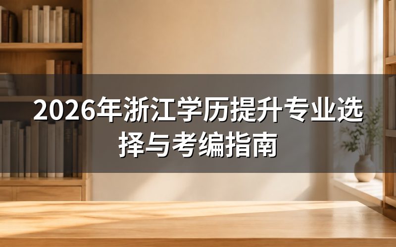 浙江学历提升专业选择