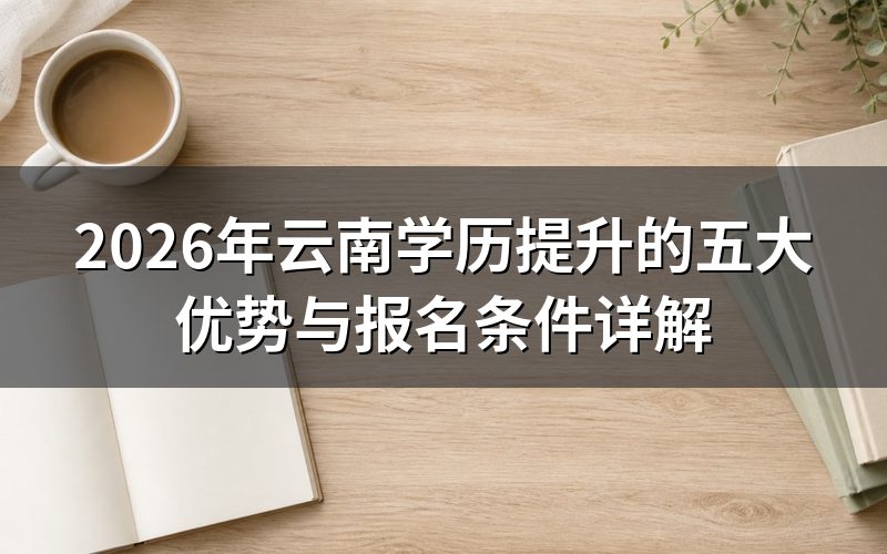 2026年云南学历提升的核心价值