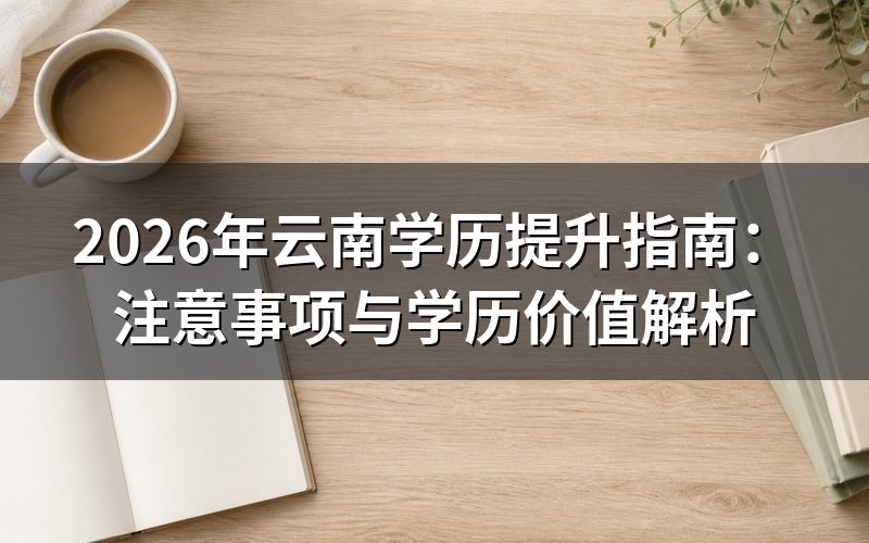2026年云南学历提升注意事项