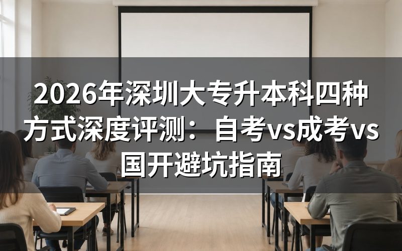 2026年深圳专升本最新政策解读