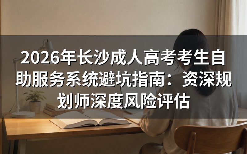 2026年长沙成人高考考生自助服务系统核心定义