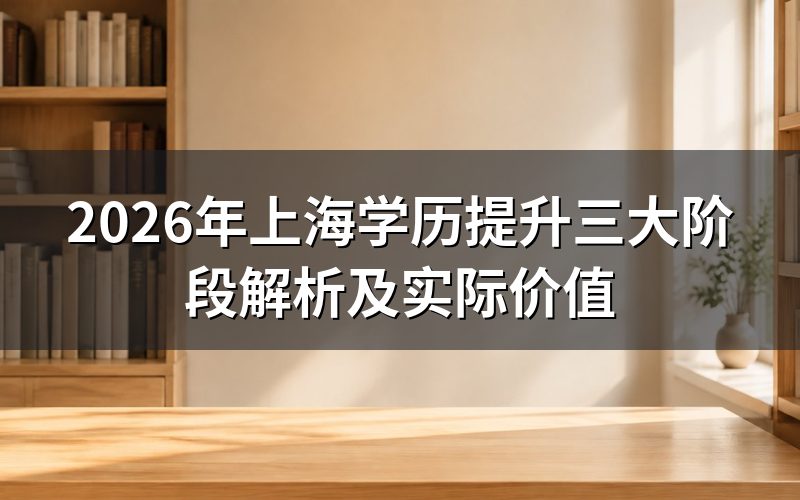 上海学历提升的三大阶段