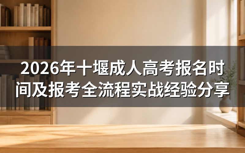 2026年十堰成人高考报名时间官方通报