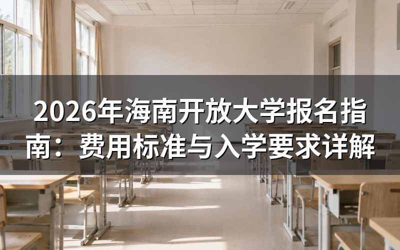 海南开放大学收费标准
