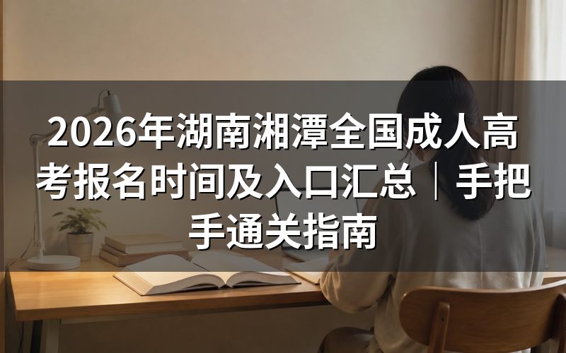 2026年湘潭成考报名时间最新公告