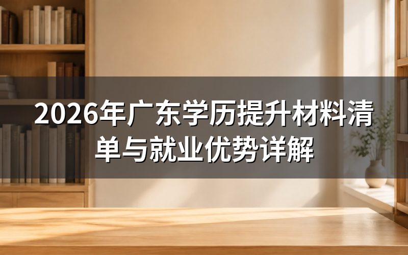 广东学历提升所需材料