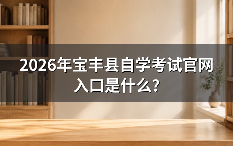 2026年宝丰县自学考试官网入口