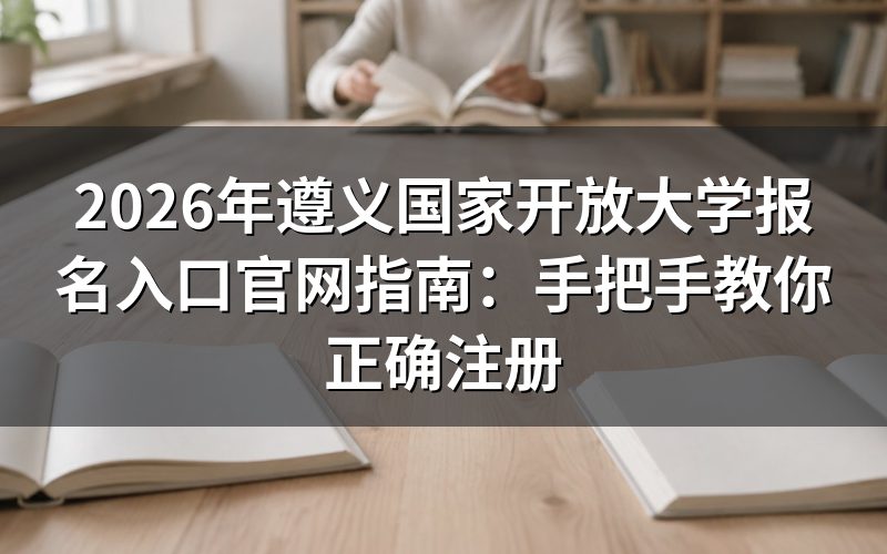 2026年贵州国家开放大学报名政策解读
