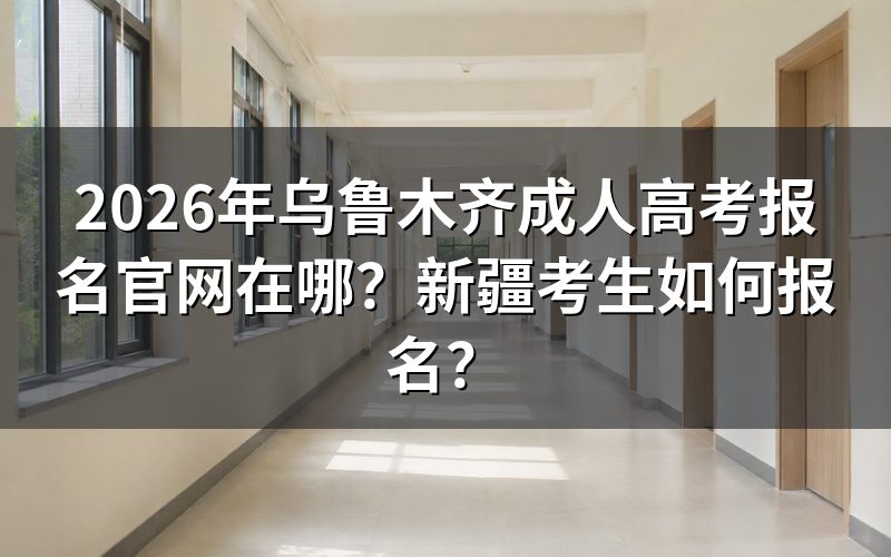 新疆成考报名官网入口