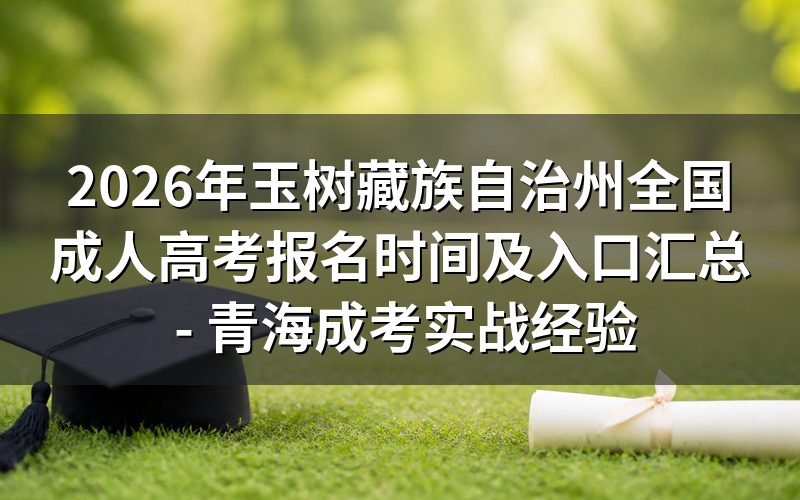 2026年青海成考报名实战细节