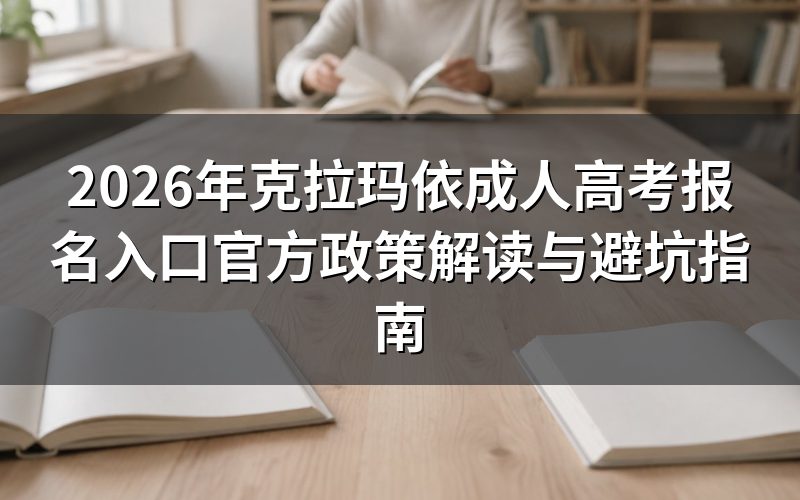 2026年新疆成考报名入口核心规定