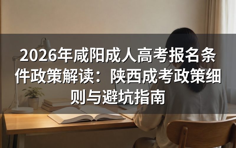 2026年咸阳成人高考报名条件核心规定