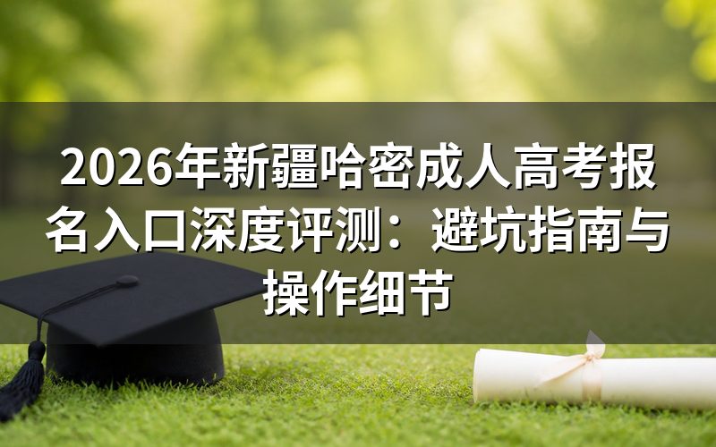 2026年哈密成考报名资格风险评估