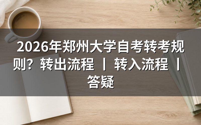 2026年郑州大学自考转考规则解析