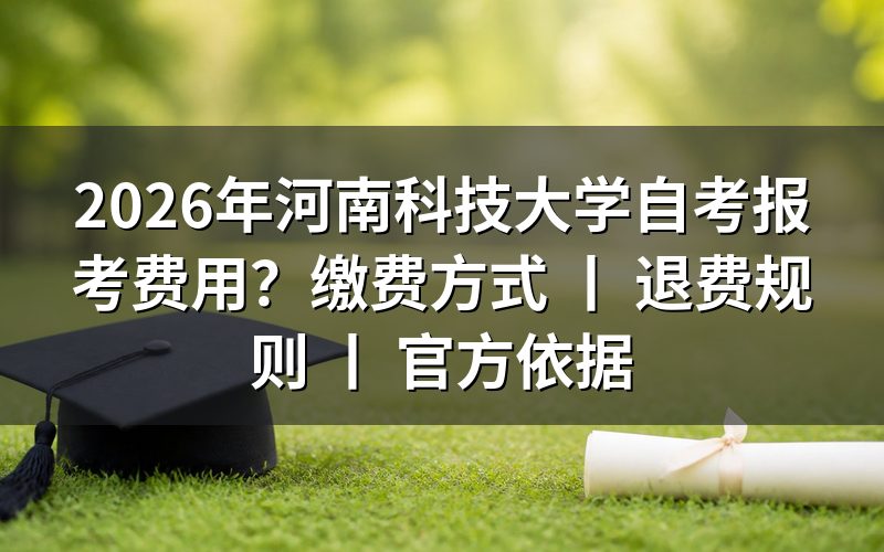 2026年河南科技大学自考报考费用标准