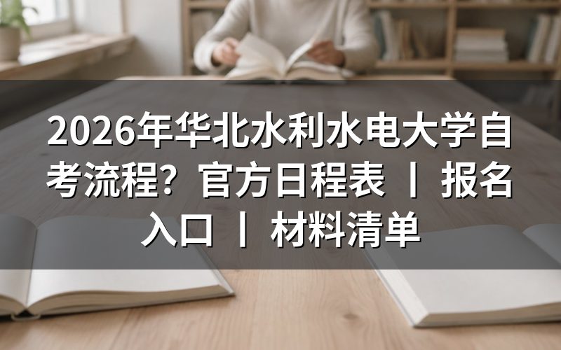2026年华北水利水电大学自考报考流程