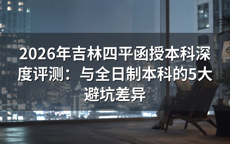 2026年四平函授本科核心定义与政策门槛