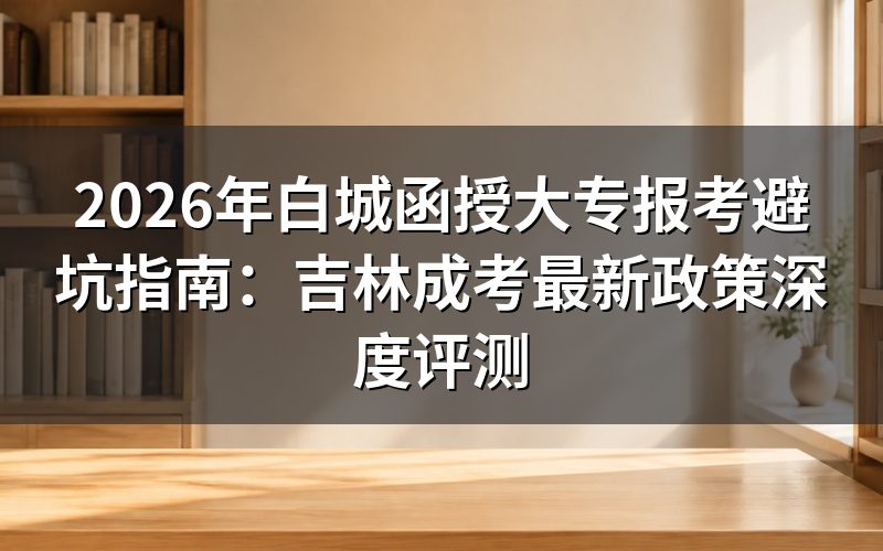 2026年吉林成考报考资格风险评估