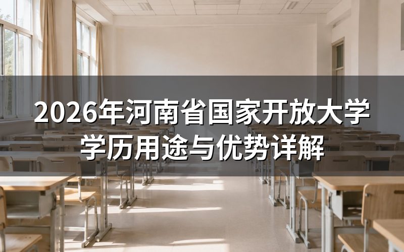 国家开放大学学历的实用价值