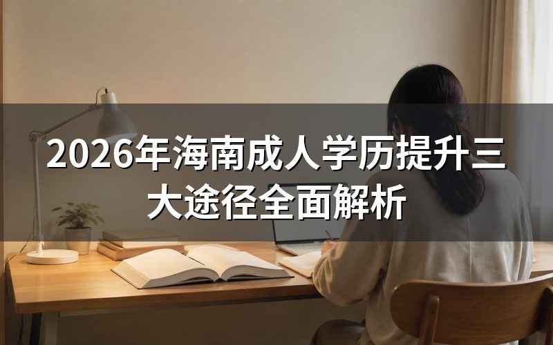 海南成人学历提升三大途径对比
