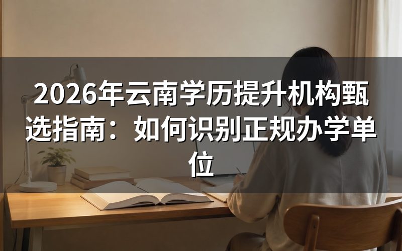 正规学历提升机构的核心识别标准