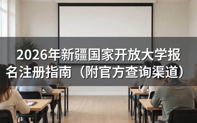 新疆开放教育报名注册安排