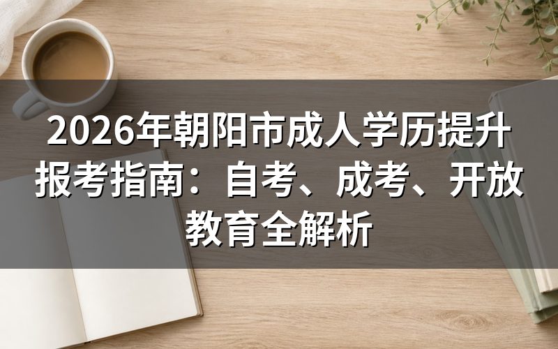 2026年朝阳市学历提升三大途径