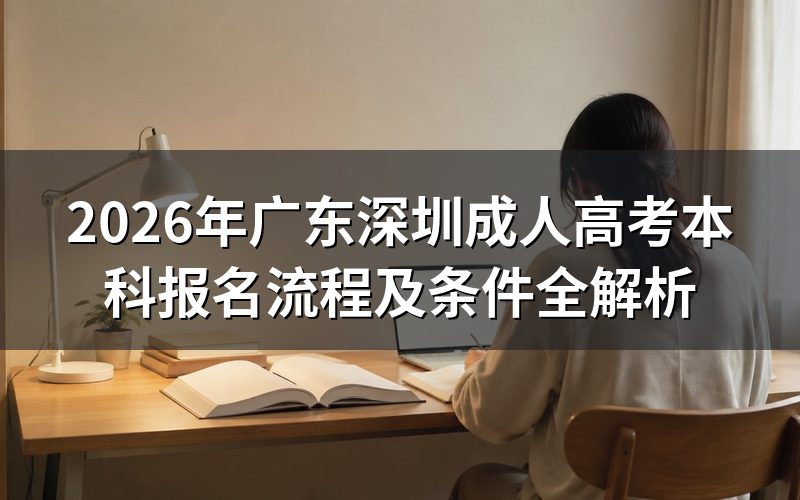 2026年广东深圳成人高考本科报名流程