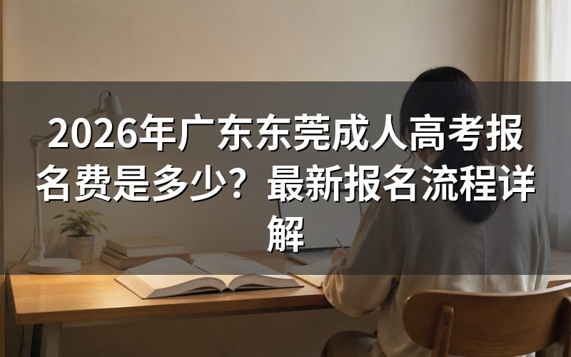 2026年广东东莞成人高考报名费是多少?