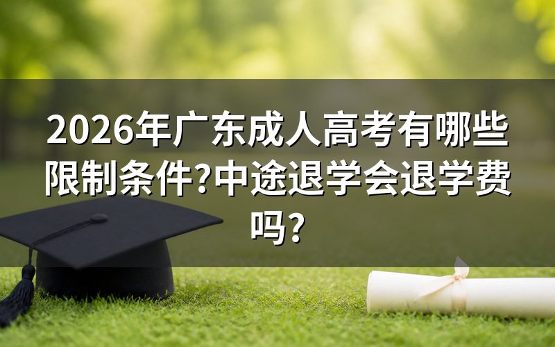 2026年广东成人高考限制条件