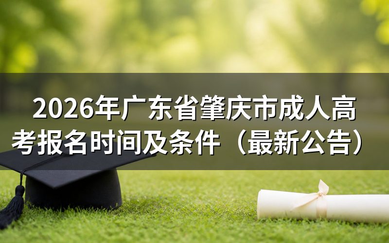 2026年广东省肇庆市成人高考报名时间