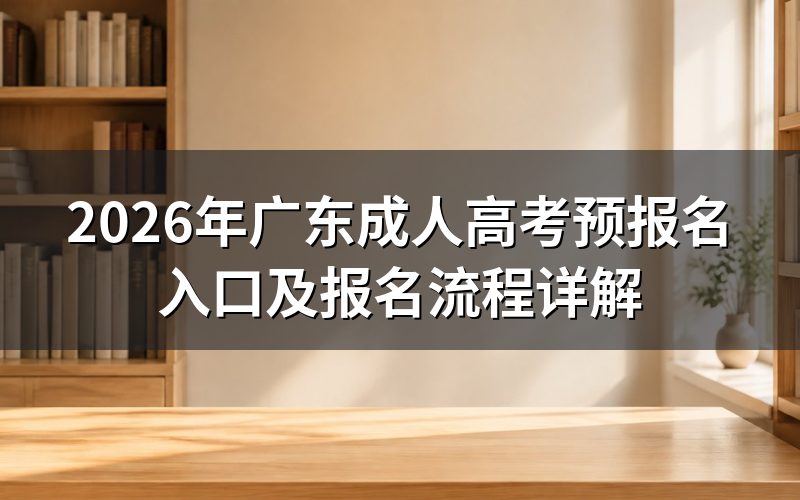 2026年广东成人高考预报名入口