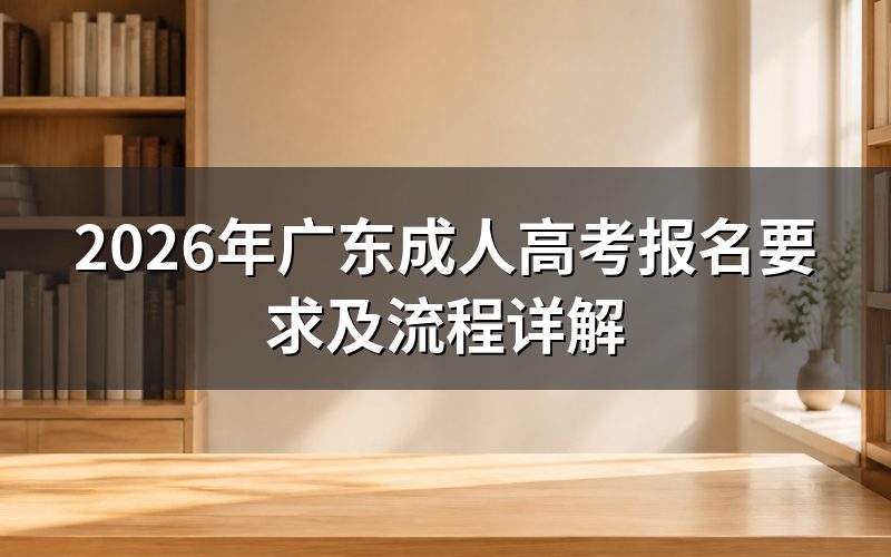 2026年广东成人高考报名要求有哪些?