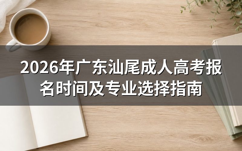 2026广东汕尾成人高考报名时间