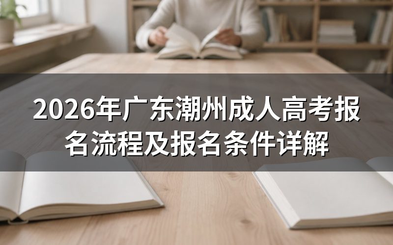 2026年广东潮州成人高考报名流程
