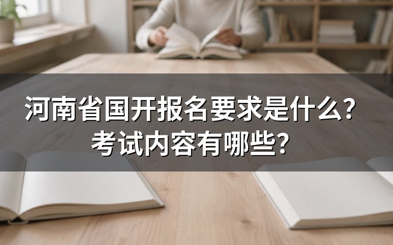 河南开放教育报名要求及考试内容详解