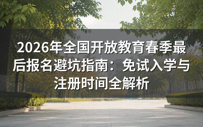 全国开放教育春季报名条件是什么？需要考试吗？