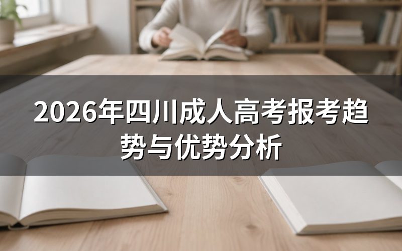 2026年四川成人高考报考趋势