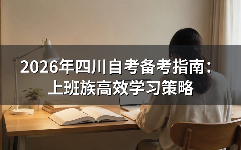 2026年四川自考备考指南：上班族高效学习策略