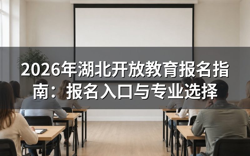 国家开放大学湖北地区报名入口