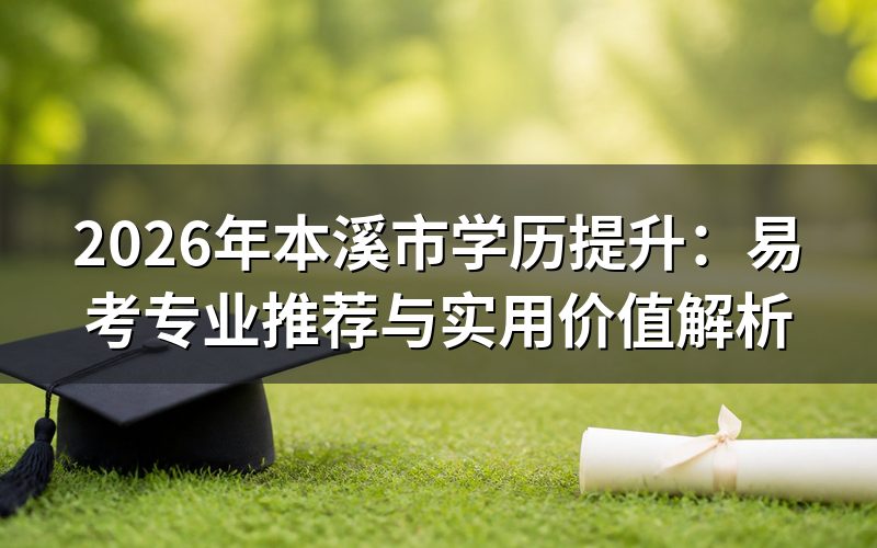 本溪市学历提升易考专业推荐