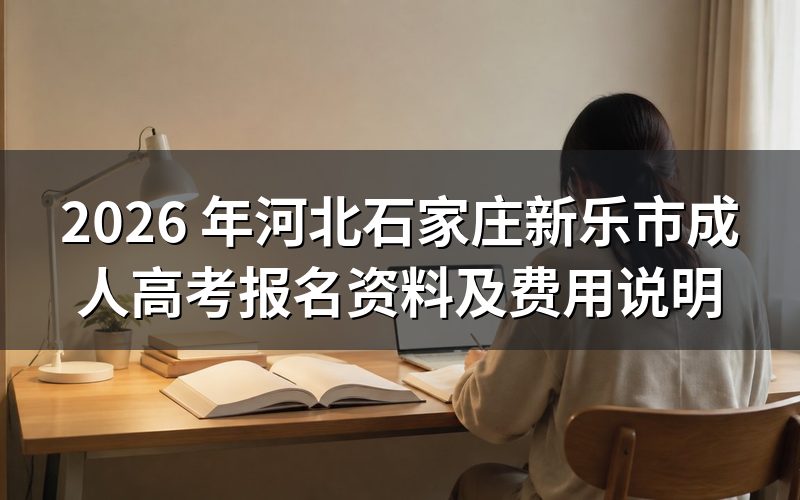 2026 年河北石家庄新乐市成人高考需要哪些报名资料?