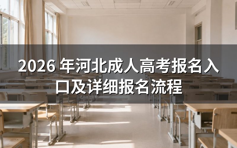 2026 年河北成人高考报名入口