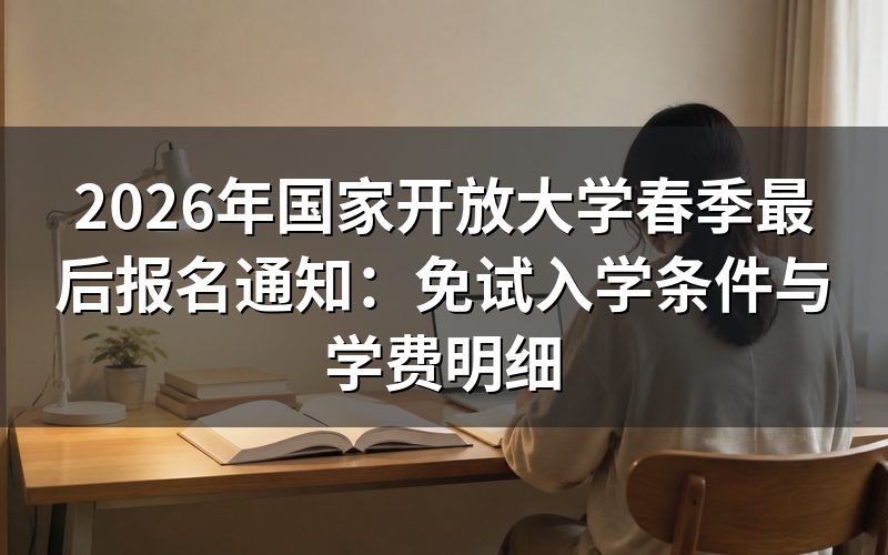 国家开放大学2026年春季报名什么时候截止？